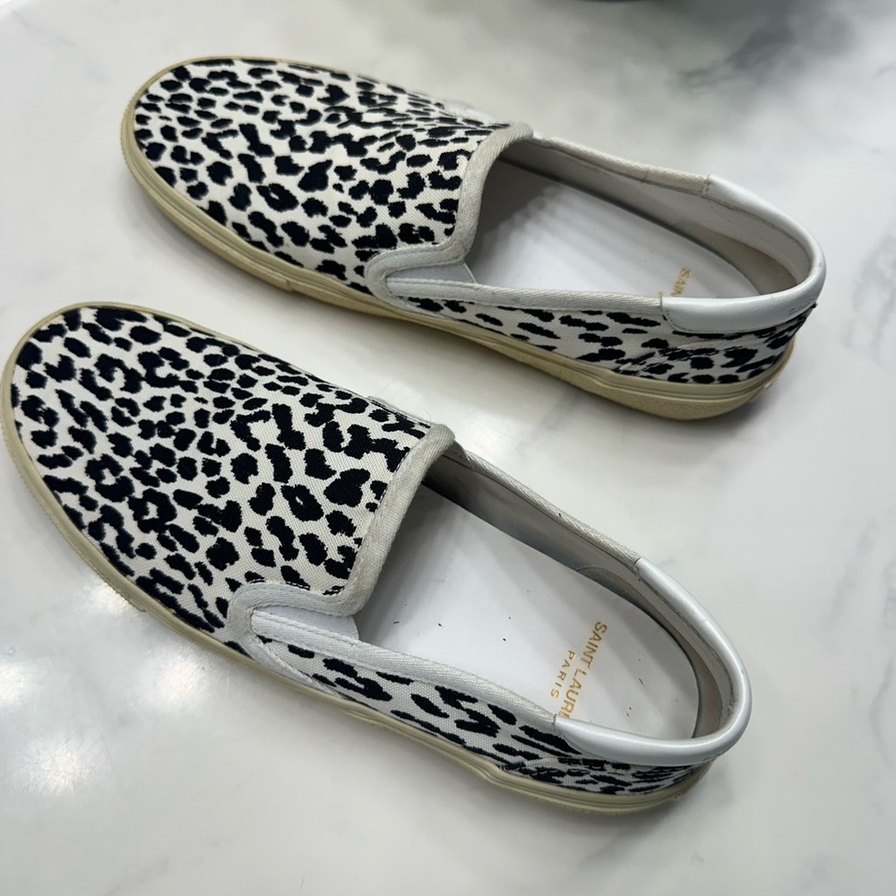 Saint Laurent Animal print slip on sneakers #37.5-#7.5